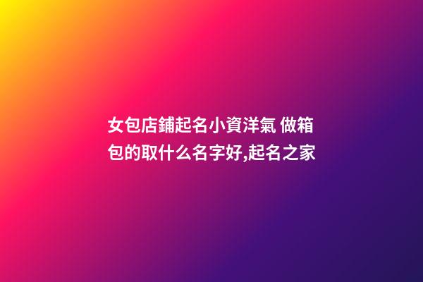 女包店鋪起名小資洋氣 做箱包的取什么名字好,起名之家-第1張-店鋪起名-玄機派